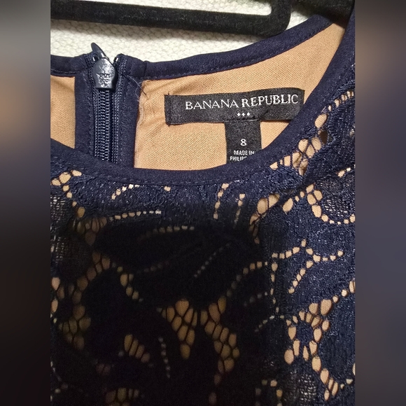 Banana Republic Midnight Blue Lace Dress - Picture 2 of 13